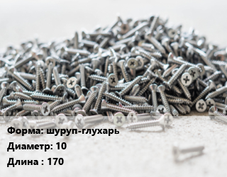 Шуруп шуруп-глухарь 10х170 оцинкованный ГОСТ: DIN 571, кг цена от 161.02 Тг / кг, где купить, условия доставки в Шымкенте и Южно-Казахстанской области